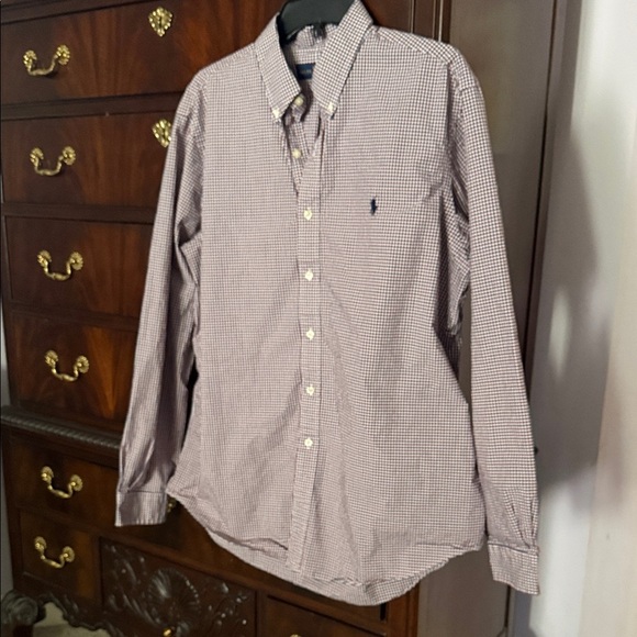 Ralph Lauren Blue Label Other - Ralph Lauren Blue Label Burgundy Checkered Shirt XL